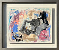 Alguien te saluda - Obra Original con Marco de Madera 65x55cm